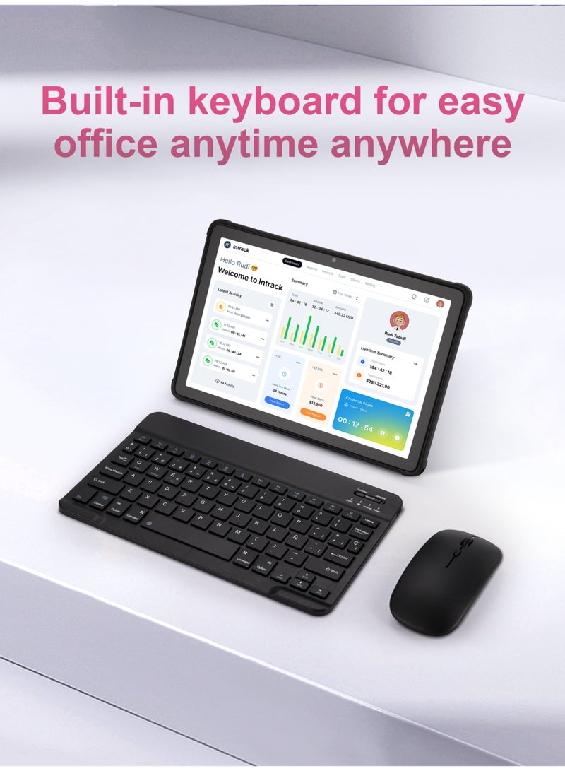 Umiio S26 Ultra Smart Tablet 10.1″ HD Display with Keyboard & Mouse, 16GB RAM + 1TB ROM, Dual SIM 5G, Android Tablet with GPS, Stylus & Handbag – Gold - Image 3